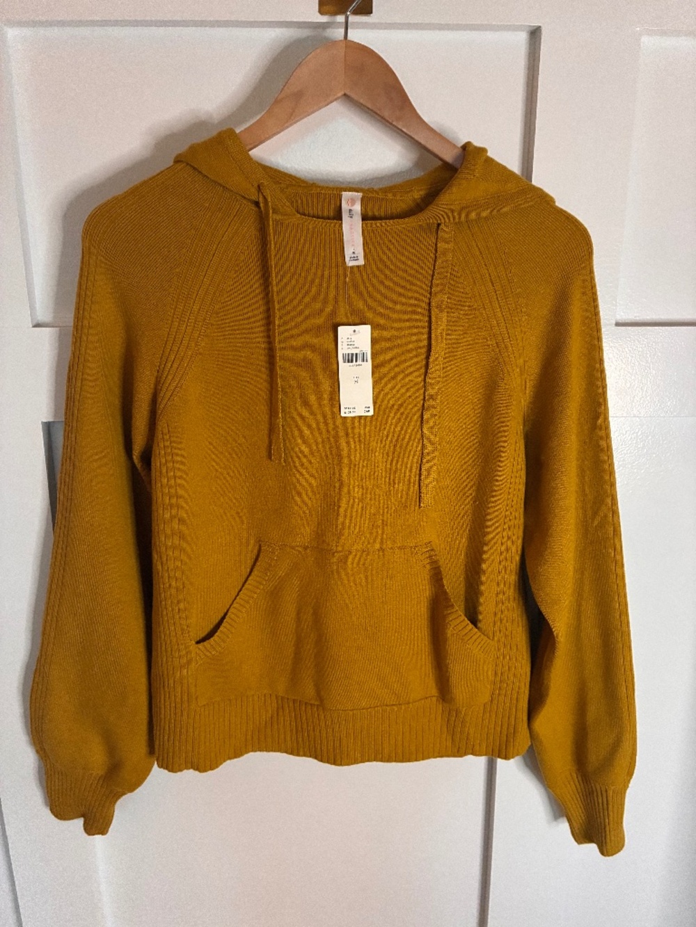 NWT Anthropologie Daily Practice maize Racing sweater hoodie